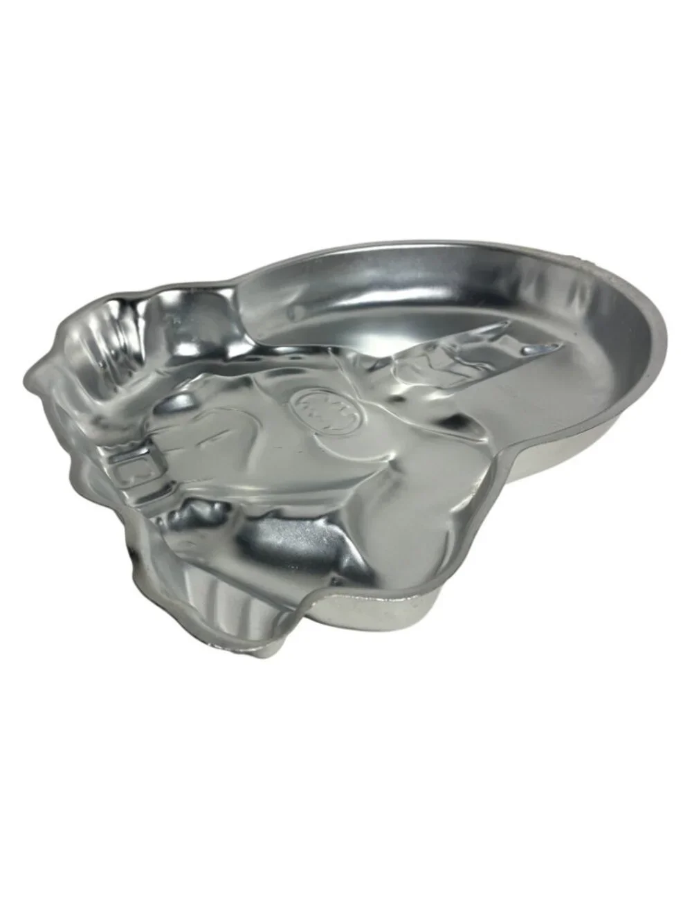 Wilton Batman Cake Pan Mold #2105-6501 Silver Aluminum Vintage 1989 DC Comics